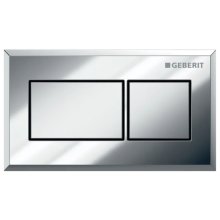 Geberit Pneumatic Square Dual Flush Plate - For Sigma Concealed Cistern - Gloss Chrome (116.053.KA.1)