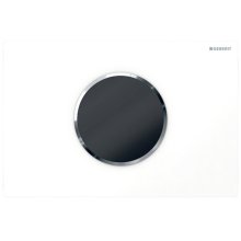 Geberit Sigma10 Automatic/Touchless Dual Flush Plate - Battery Operation - White / Chrome (115.908.KJ.6)