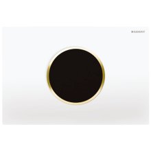 Geberit Sigma10 Automatic/Touchless Dual Flush Plate - Mains Operation - White / Gold (115.907.KK.6)