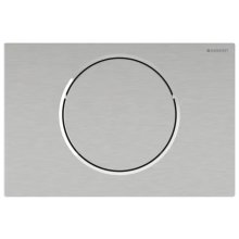 Geberit Sigma10 Electronic Single Flush Plate - Battery Operation - Brushed Chrome (115.864.SN.6)