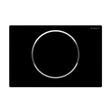 Geberit Sigma10 single flush plate - black/chrome (242.782.KM.1)