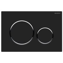 Geberit Sigma20 Dual Flush Plate - Matt Black/Chrome (115.882.14.1)