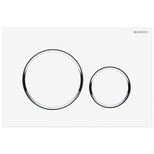 Geberit Sigma20 Dual Flush Plate - Matt White / Chrome (115.882.JT.1)