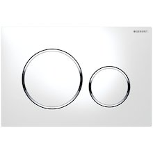 Geberit Sigma20 dual flush plate - white/bright chrome (115.882.KJ.1)