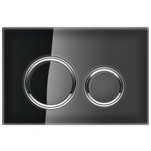 Geberit Sigma21 Dual Flush Plate - Black / Chrome (115.884.SJ.1)