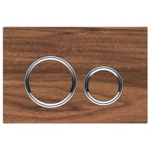 Geberit Sigma21 Dual Flush Plate - Black Walnut / Chrome (115.884.JX.1)