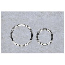 Geberit Sigma21 Dual Flush Plate - Concrete Look / Chrome (115.884.JV.1)