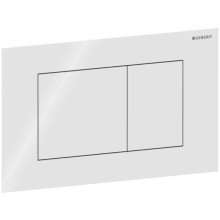 Geberit Sigma40 Dual Flush Plate - Square - White Glass (115.629.SI.1)