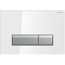 Geberit Sigma40 dual flush plate - white glass (242.601.SI.1)