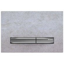 Geberit Sigma50 Dual Flush Plate - Chrome / Concrete Look (115.788.JV.2)