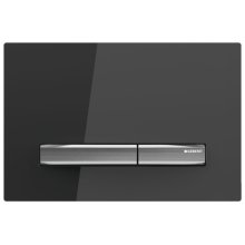 Geberit Sigma50 Dual Flush Plate - Chrome / Smoked Glass (115.788.SD.2)