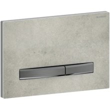 Geberit Sigma50 Dual Flush Plate - Square - Black Chrome - Concrete Look (115.671.JV.2)
