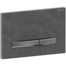 Geberit Sigma50 Dual Flush Plate - Square - Black Chrome - Mustang Slate (115.671.JM.2)