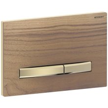 Geberit Sigma50 Dual Flush Plate - Square - Brass - Black Walnut (115.672.JX.2)