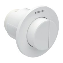 Geberit Type 01 Pneumatic Dual Flush Button - Protruding - White Alpine (116.044.11.1)