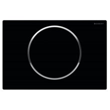 Geberit Type 10 Flush Plate - Black/Gloss Chrome (115.758.KM.5)