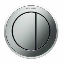 Geberit Type 10 pneumatic dual flush plate button - matt/gloss chrome (116.057.KH.1)
