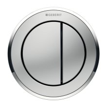 Geberit Type 10 Pnuematic Dual Flush Button - Furniture Actuator - Matt Chrome / Gloss Chrome (116.057.KN.1)