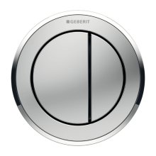 Geberit Type 10 Pnuematic Dual Flush Button - Sigma Concealed Cistern - Matt Chrome / Gloss Chrome (116.056.KN.1)