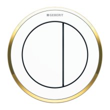 Geberit Type 10 Pneumatic Dual Flush Button - Sigma Concealed Cistern - White / Gold (116.056.KK.1)