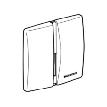 Geberit urinal die-cast zinc cover plate - chrome (240.560.21.1)