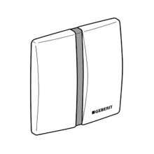 Geberit urinal die-cast zinc cover plate - matt chrome (240.561.46.1)