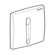 Geberit urinal plastic cover plate - alpine white (240.966.11.1)