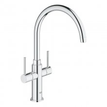 Buy New: Grohe Ambi Cosmopolitan Two Handle Sink Mixer 1/2″ - Chrome (30190000)
