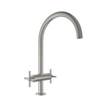 Buy New: Grohe Atrio Two Handle Sink Mixer 1/2" - Supersteel (30362DC0)