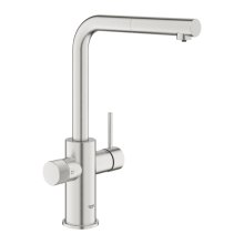 Grohe Blue Pure Minta Filter Tap with Pull-Out Mousseur - L-Spout - Supersteel (30601DC0)