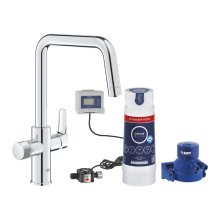 Grohe Blue Pure Start Filtered Water Starter Kit with Ultrasafe Filter - C-Spout - Chrome (30594000)