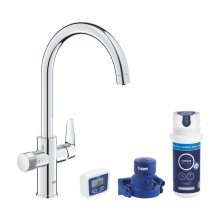 Grohe Blue Pure StartCurve Starter Kit with Activated Carbon Filter - C-Spout - Chrome (30593000)