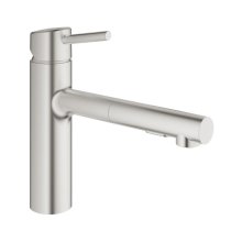 Buy New: Grohe Concetto Single Lever Sink Mixer - Supersteel (30273DC1)