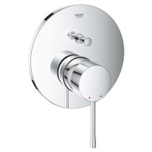 Grohe Essence Single Lever Shower Mixer With 2 Way Diverter Trim - Chrome (24058001)