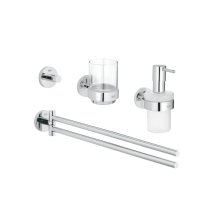 Grohe Essentials 4-in-1 Master Bathroom Accessories Set - Chrome (40846001)