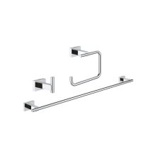 Grohe Essentials Cube 3-in-1 Guest Bathroom Accessories Set - Chrome (40777001)