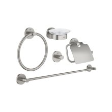 Grohe Essentials Master Bathroom Accessories Set 5-in-1 - Supersteel (40344DC1)