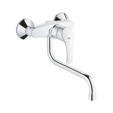 Grohe Eurosmart Wall Mounted Single Lever Sink Mixer - Chrome (32224002)