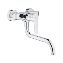 Buy New: Grohe Eurostyle Cosmopolitan Wall Mounted Single Lever Sink Mixer - Chrome (33982002)