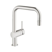 Buy New: Grohe Minta Single Lever Sink Mixer - Supersteel (32322DC0)