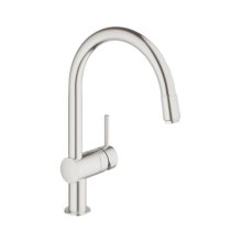 Buy New: Grohe Minta Single Lever Sink Mixer - Supersteel (32918DC0)