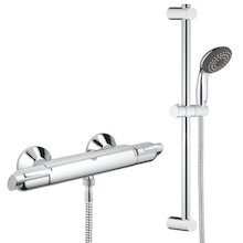 Grohe Precision Trend thermostatic bar shower valve with shower kit (34237001)