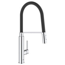 Buy New: Grohe Quickfix Feel Single Lever Sink Mixer Tap - Chrome/Black (31489000)