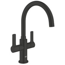Grohe Quickfix Start Two Handle Sink Mixer Tap - Matt Black (304812430)