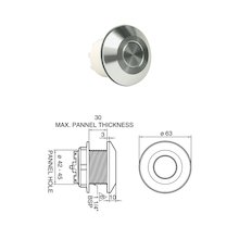 Grohe single push button - stainless steel (38497SD0)