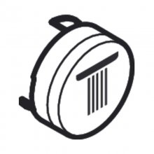 Hansgrohe push button rain shower head symbol - large - black (92571610)