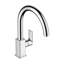 hansgrohe Vernis Shape M35 Single Lever Kitchen Mixer 210 with Swivel Spout - Chrome (71871000)