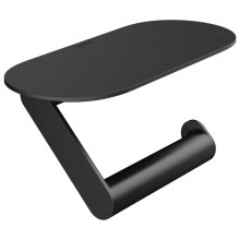 Hansgrohe WallStoris Toilet Paper Holder With Shelf - Matt Black (27928670)