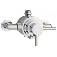 Hudson Reed Tec Dual Handle Exposed Thermostatic Shower Valve Only - Chrome (JTY026)