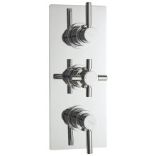 Hudson Reed Tec Pura Plus Triple Concealed Thermostatic Shower Mixer Valve Only - Chrome (A3003)